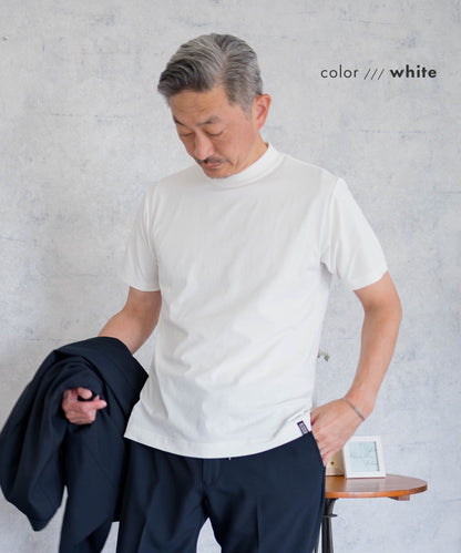 [AWC] ジャケット専用 メランジ調 モックネックドレスTシャツ