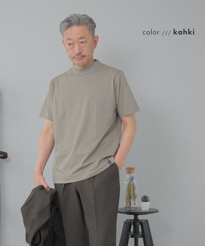 [AWC] ジャケット専用 メランジ調 モックネックドレスTシャツ