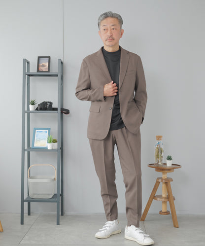 [AWC] ジャケット専用 メランジ調 モックネックドレスTシャツ