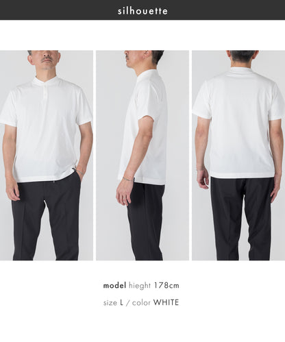 [AWC] ジャケット専用 メランジ調 ヘンリーネックドレスTシャツ