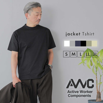 [AWC] ジャケット専用 メランジ調 クルーネックドレスTシャツ