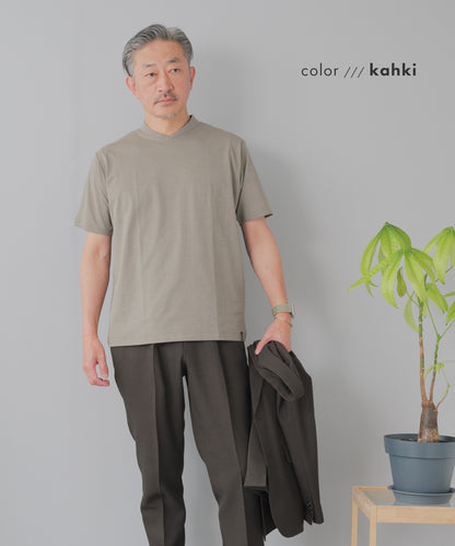 [AWC] ジャケット専用 メランジ調 VネックドレスTシャツ