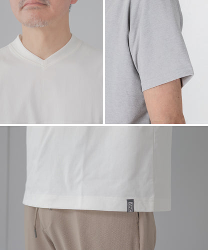 [AWC] ジャケット専用 メランジ調 VネックドレスTシャツ