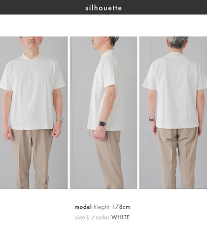 [AWC] ジャケット専用 メランジ調 VネックドレスTシャツ