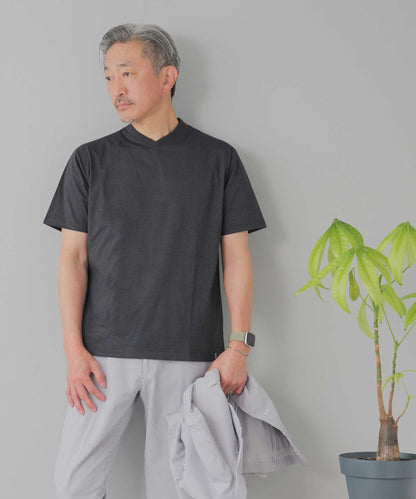 [AWC] ジャケット専用 メランジ調 VネックドレスTシャツ