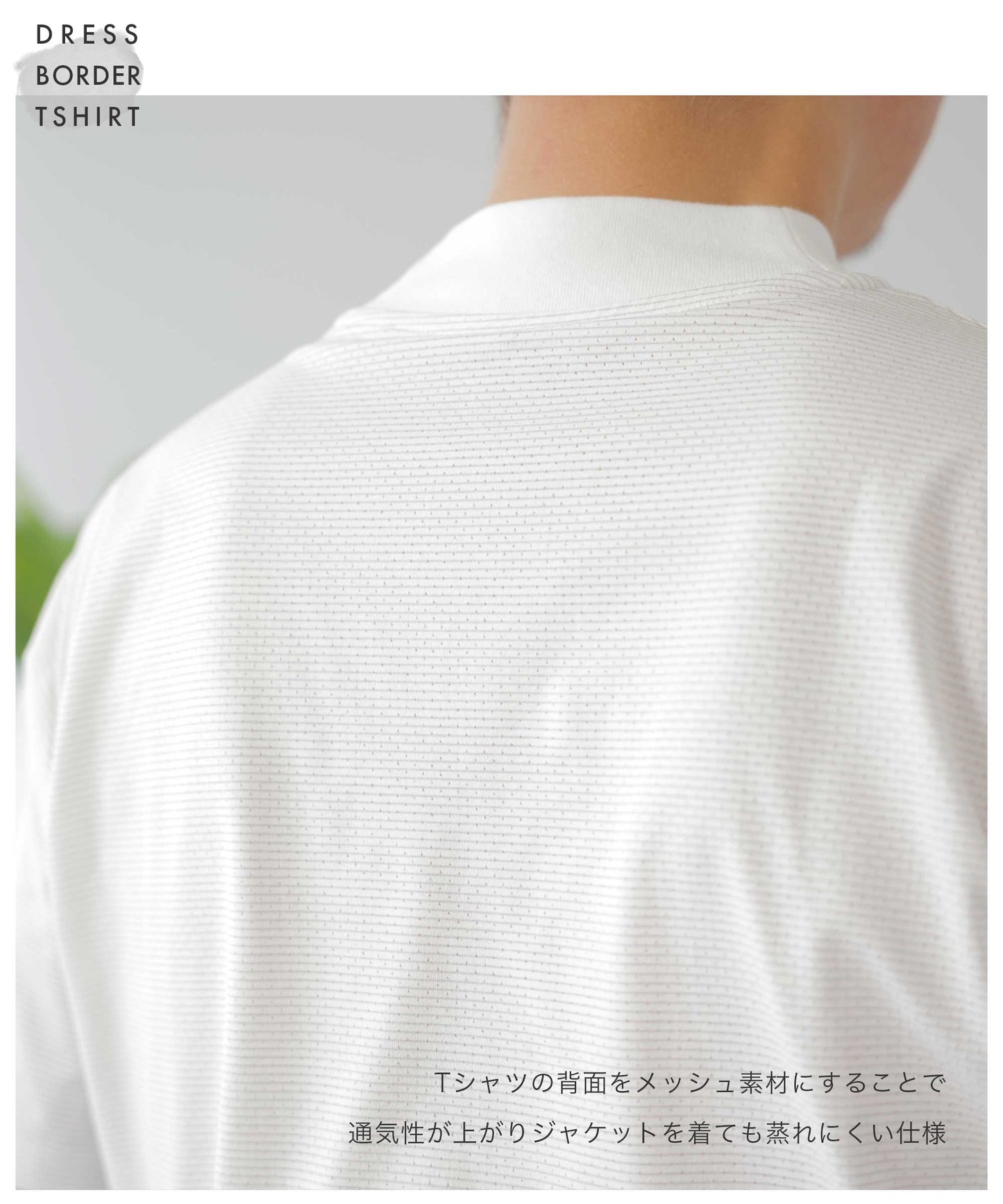 [AWC] ジャケット専用  ボーダードレスTシャツ