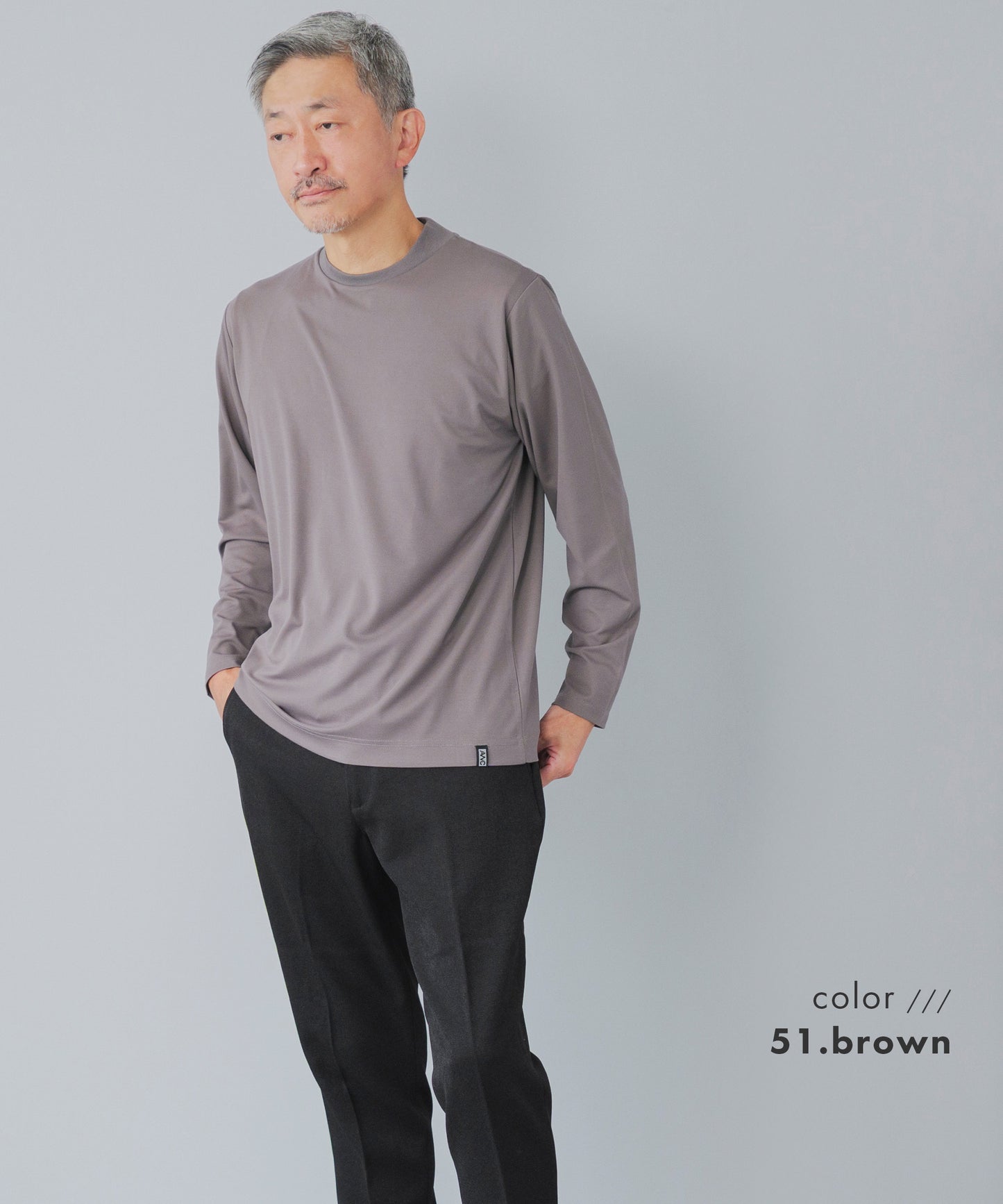 [AWC] クルーネック ジャケットインドレスTシャツ - 長袖