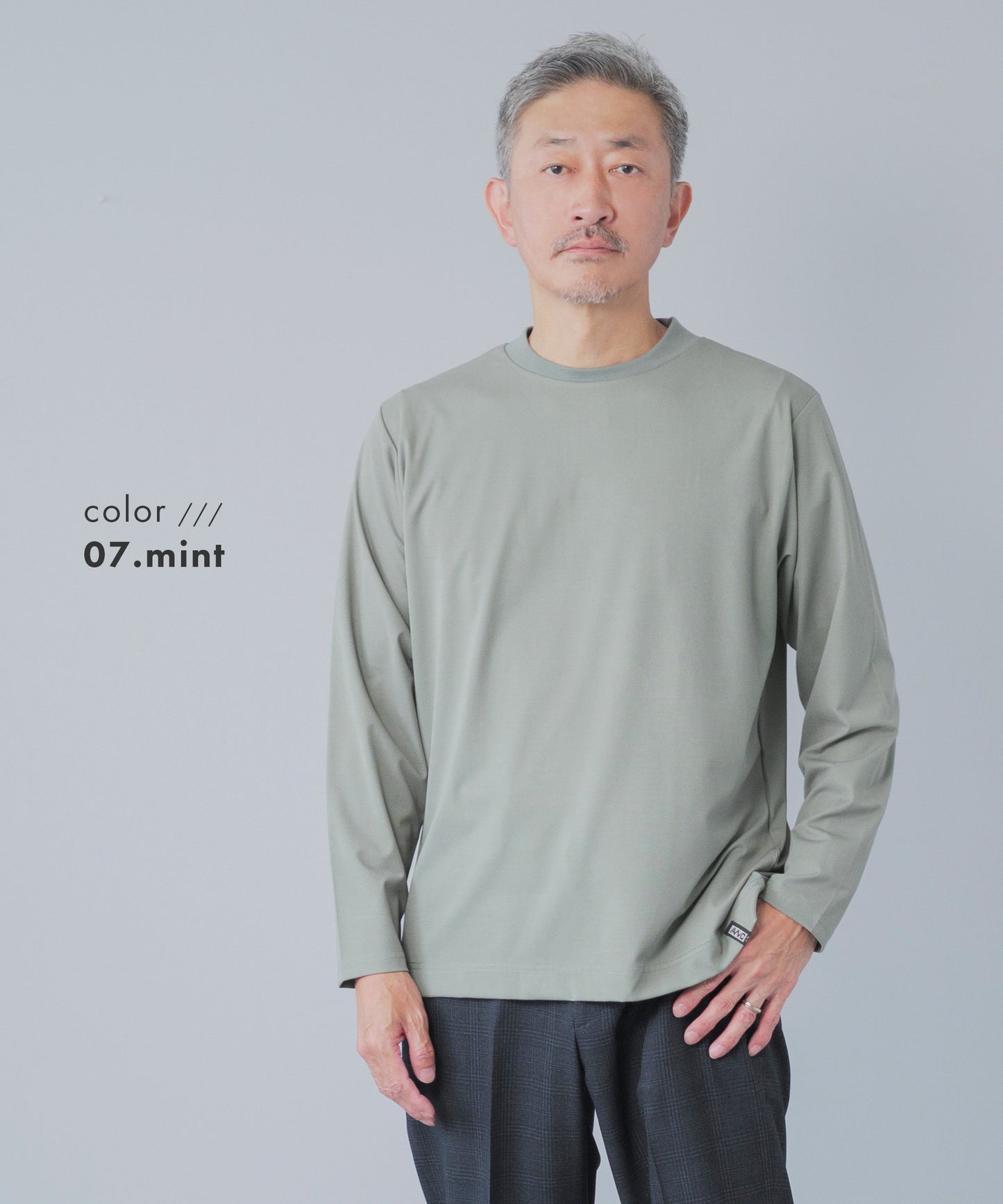 [AWC] クルーネック ジャケットインドレスTシャツ - 長袖