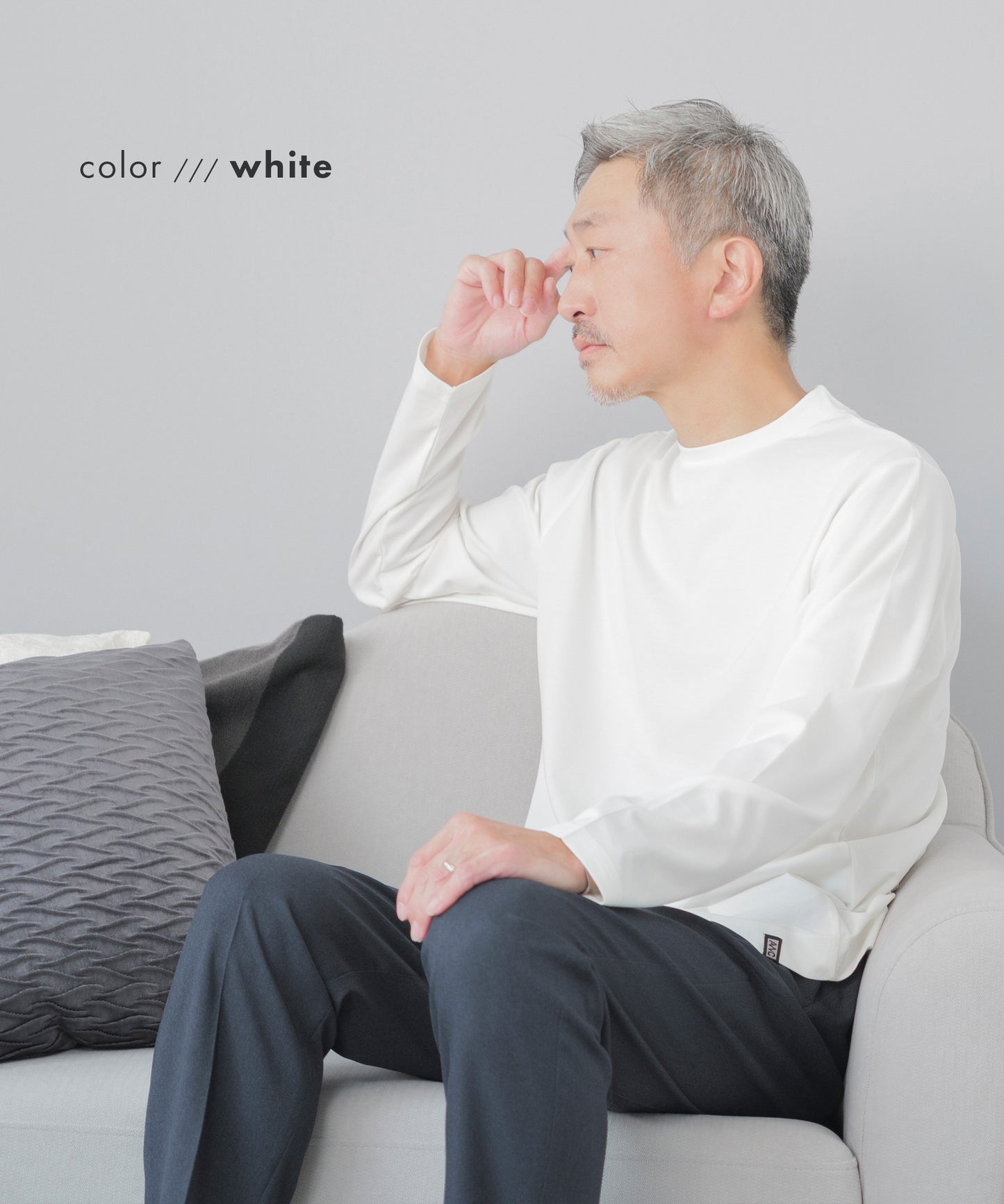 [AWC] クルーネック ジャケットインドレスTシャツ - 長袖