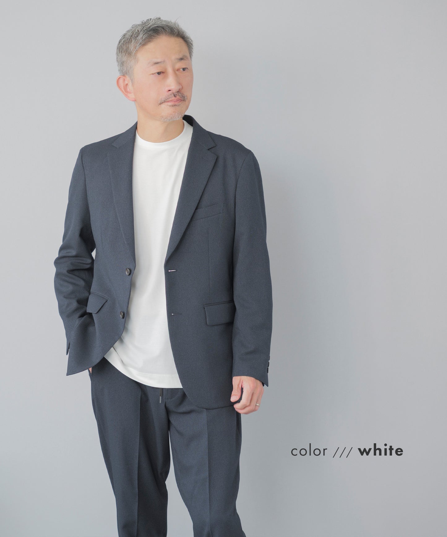 [AWC] クルーネック ジャケットインドレスTシャツ - 長袖