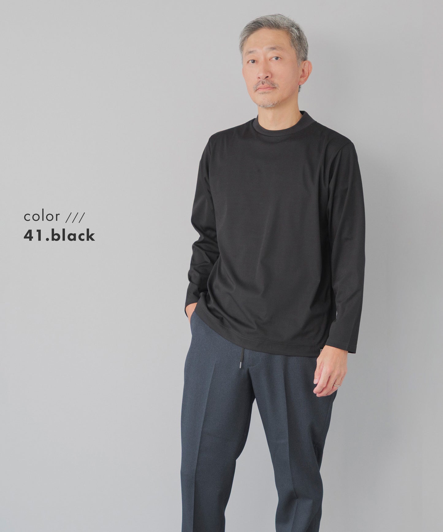 [AWC] クルーネック ジャケットインドレスTシャツ - 長袖