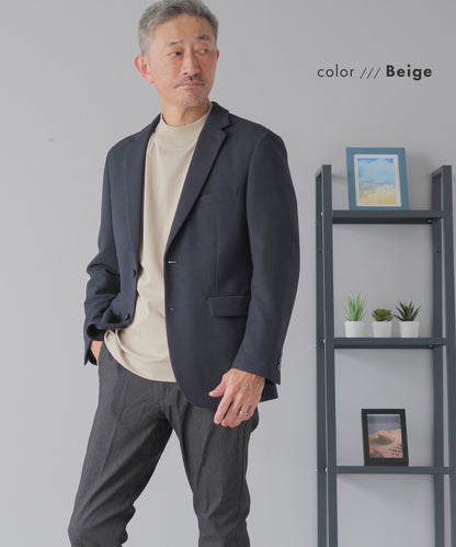 [AWC] ジャケット専用 メランジ調 モックネックドレスTシャツ -長袖