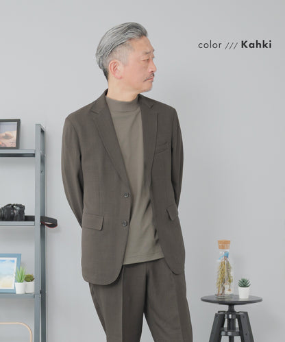 [AWC] ジャケット専用 メランジ調 モックネックドレスTシャツ -長袖