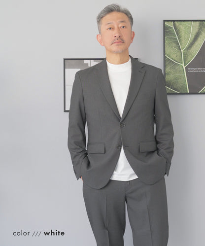 [AWC] ジャケット専用 メランジ調 モックネックドレスTシャツ -長袖