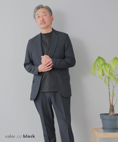 [AWC] ジャケット専用 メランジ調 モックネックドレスTシャツ -長袖