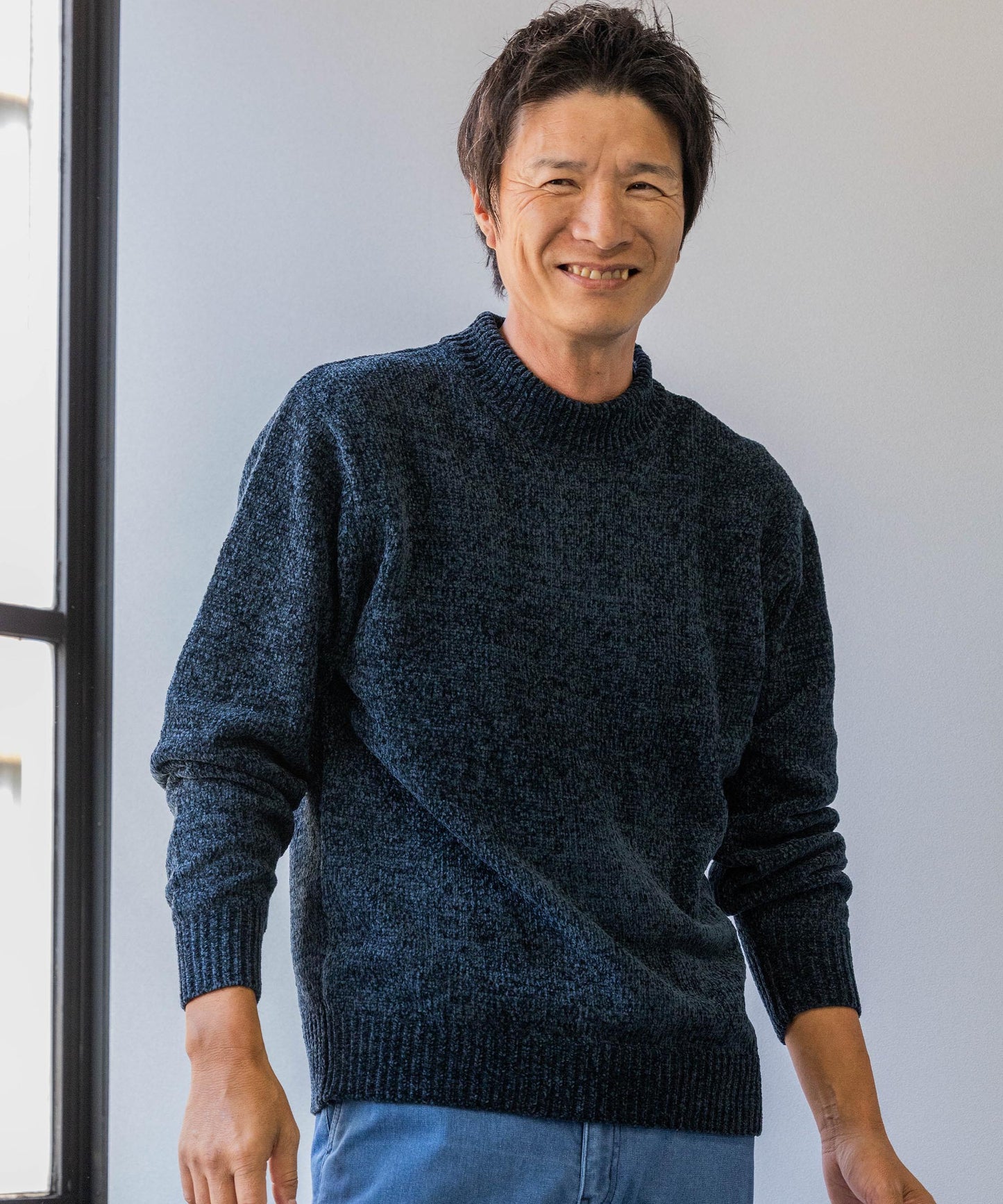 [AWC] 大人のコーディネートにおすすめの「ポリモールニットセーター」