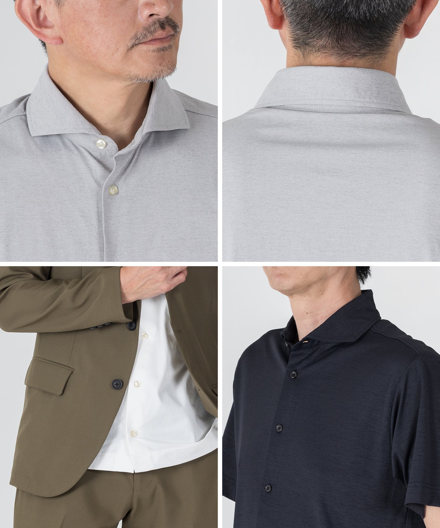 [AWC] ドライスムース フルオープン カッタウェイ ポロシャツ