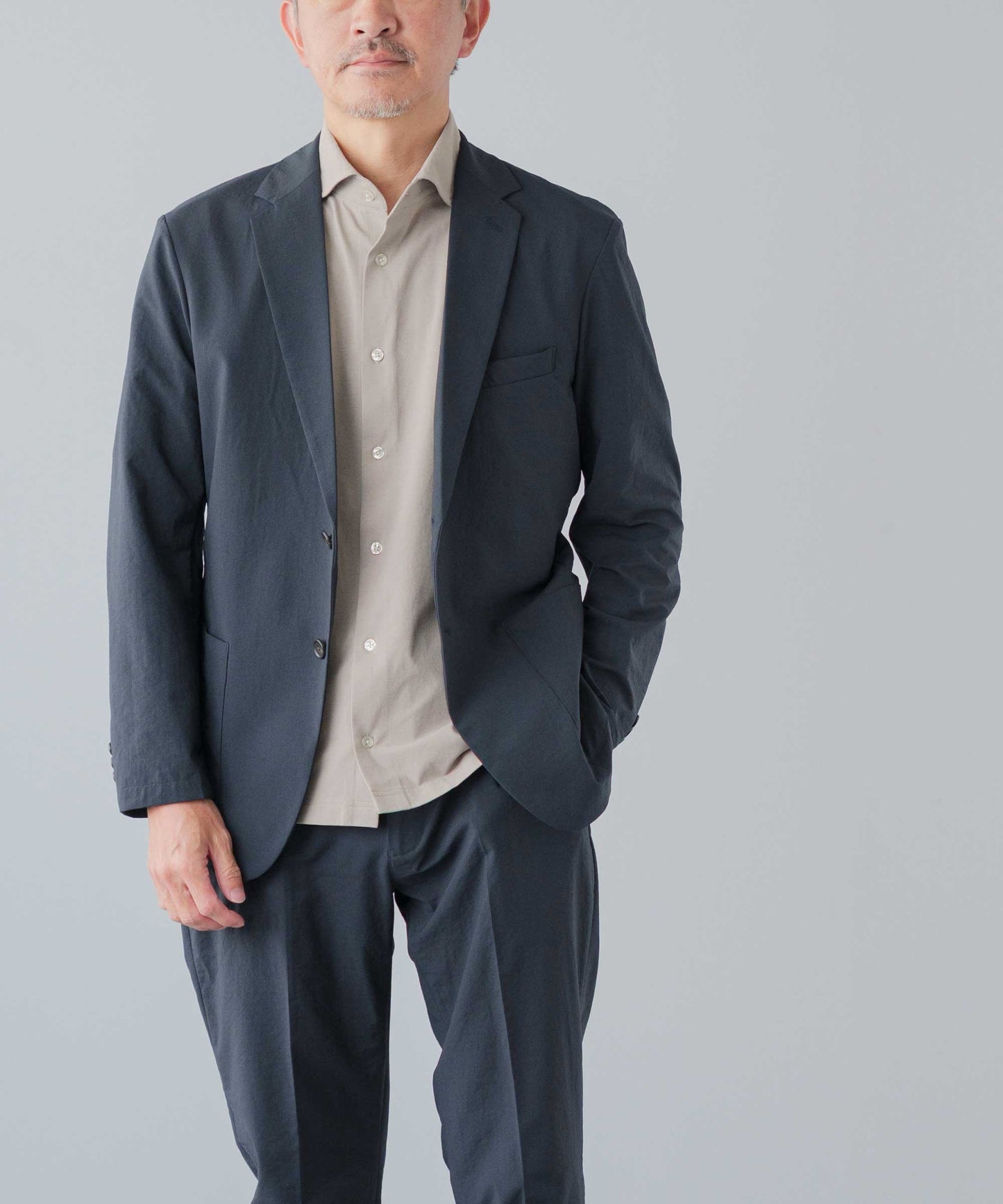 [AWC] ドライスムース フルオープン カッタウェイ ポロシャツ