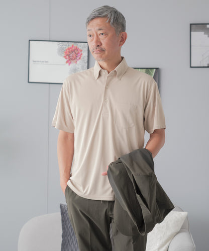 ボタンダウン テックビジネスポロ