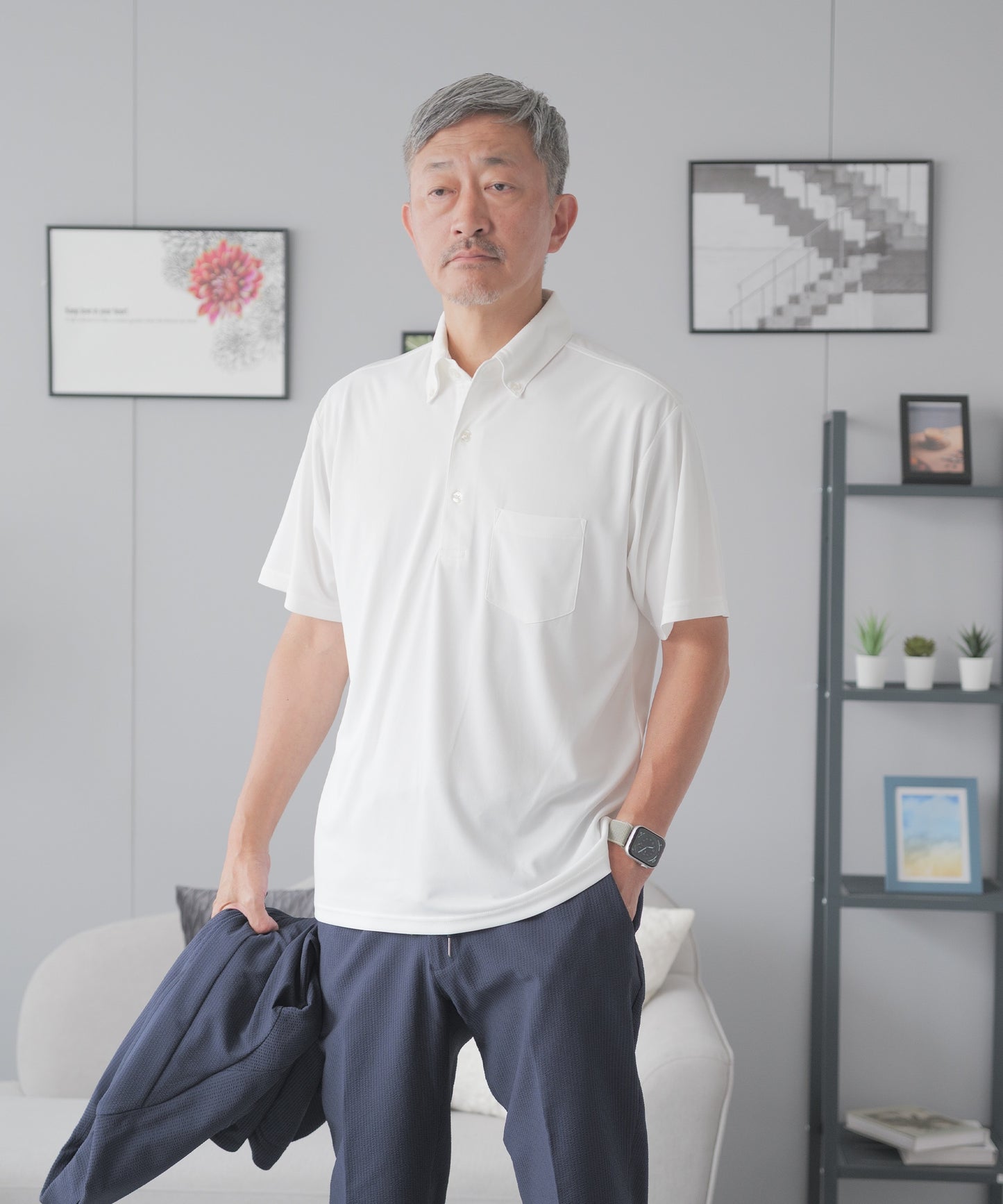 ボタンダウン テックビジネスポロ