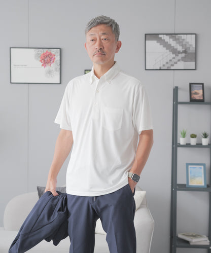 ボタンダウン テックビジネスポロ