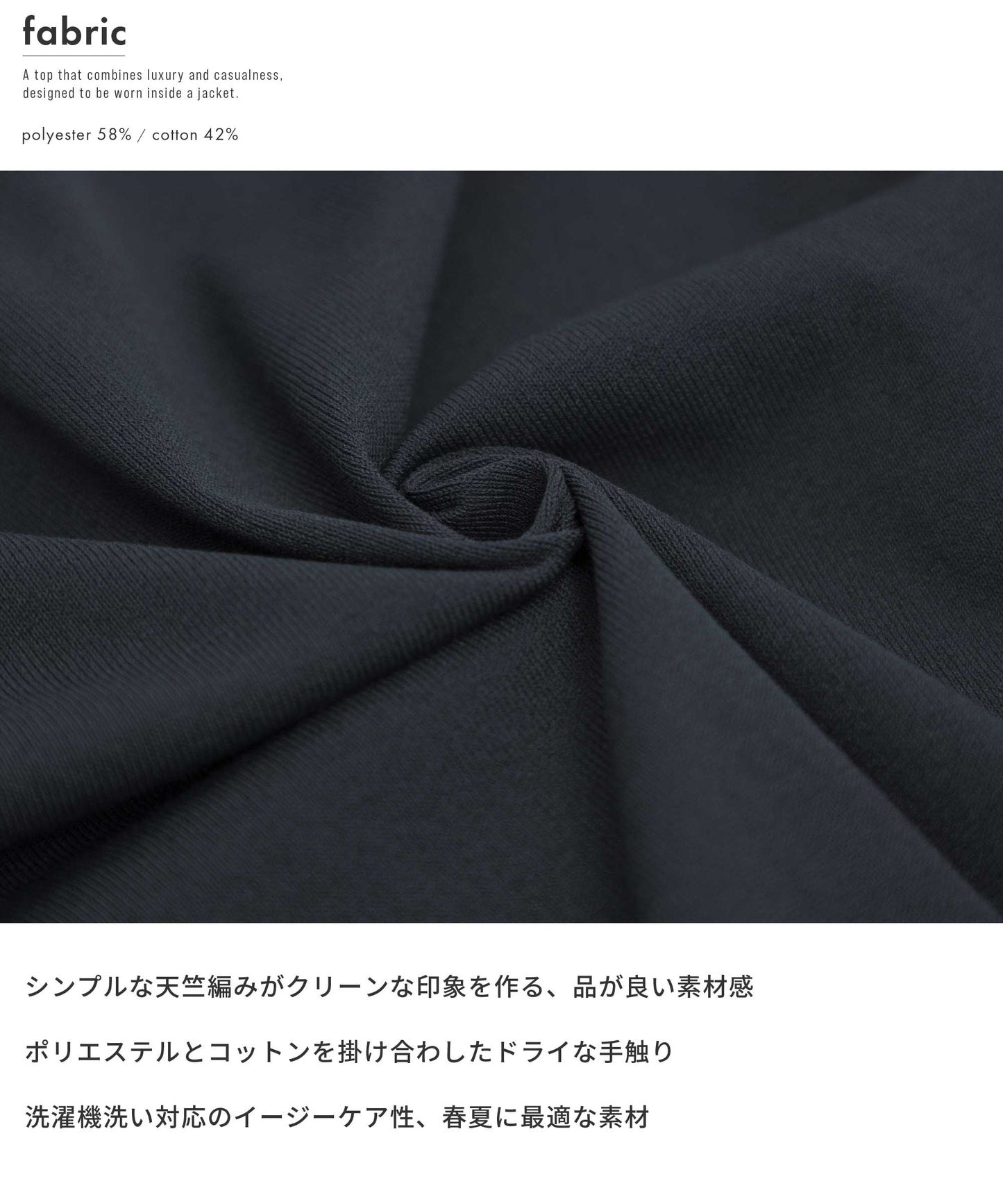 コットン混 クラシカルニットポロ