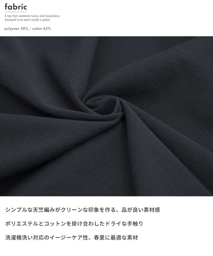 コットン混 クラシカルニットポロ