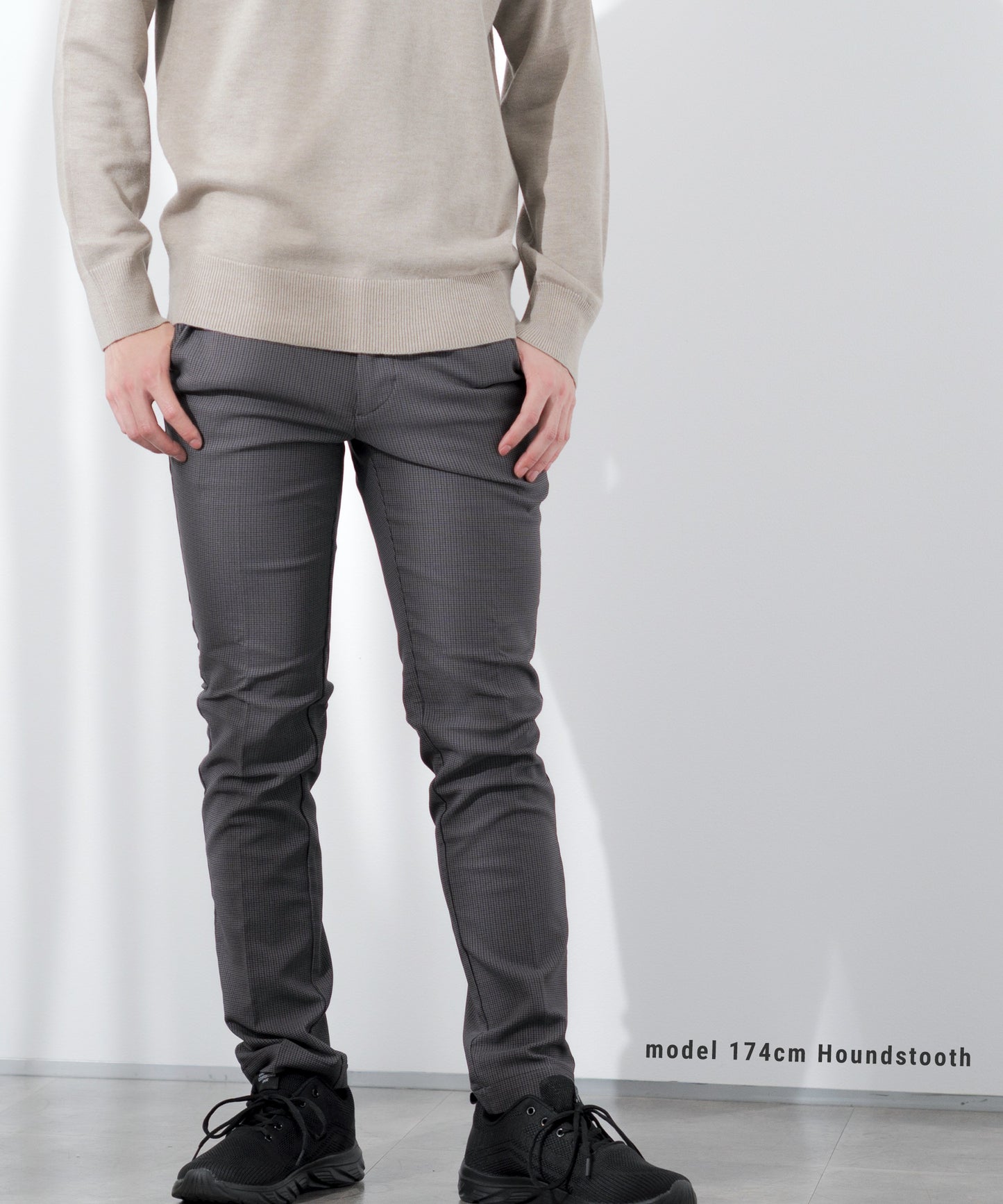 [AWC] 裏起毛 スリム チノ トラウザー パンツ