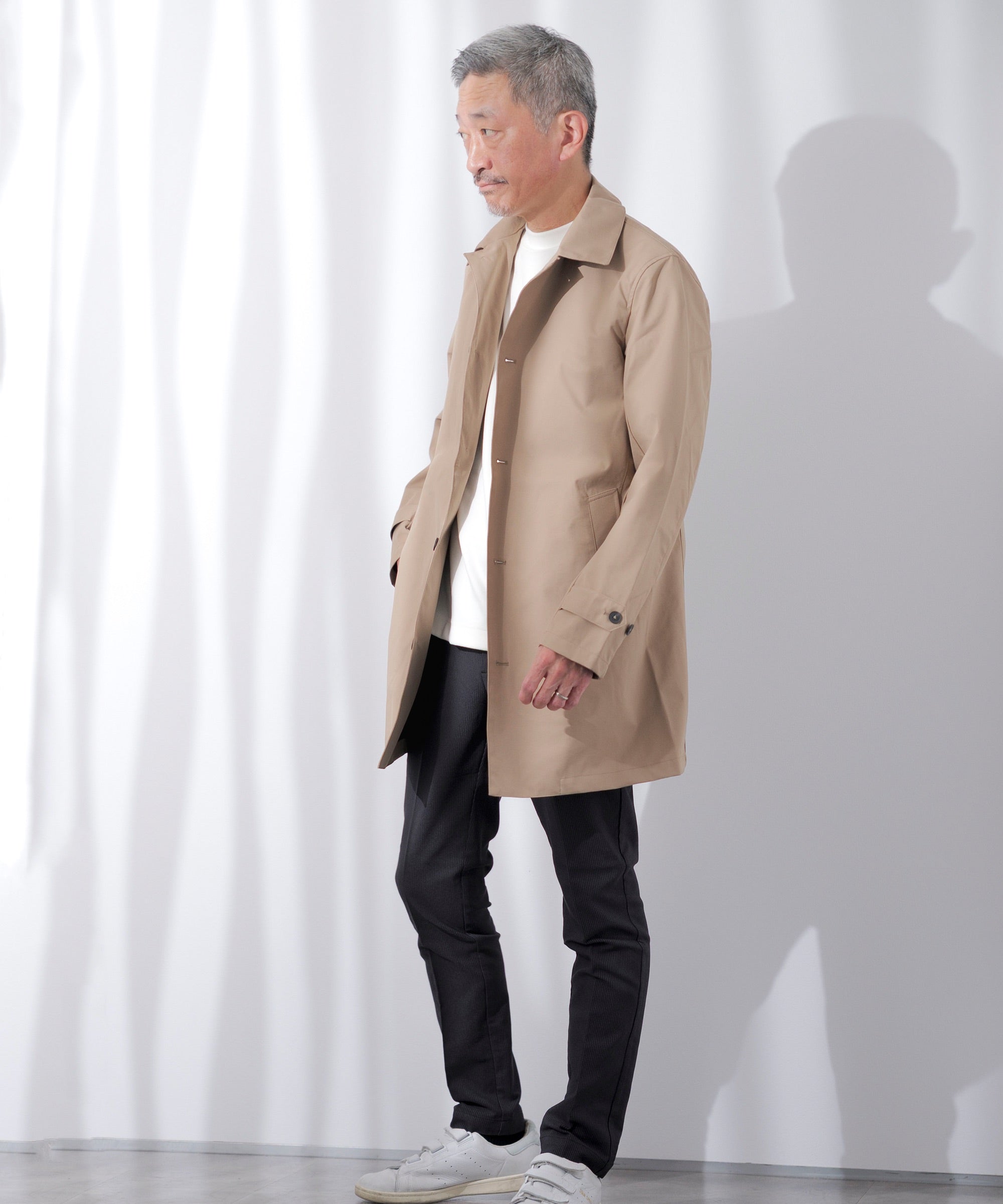 AWC] 裏起毛 スリム チノ トラウザー パンツ - AWC active worker