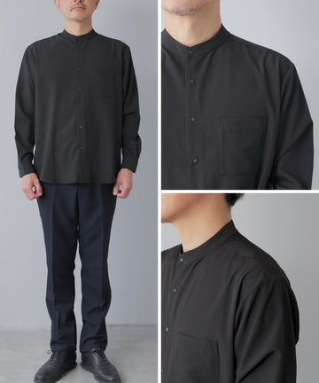 AWC スナップボタン バンドカラーシャツ - AWC active worker components AWC active worker components