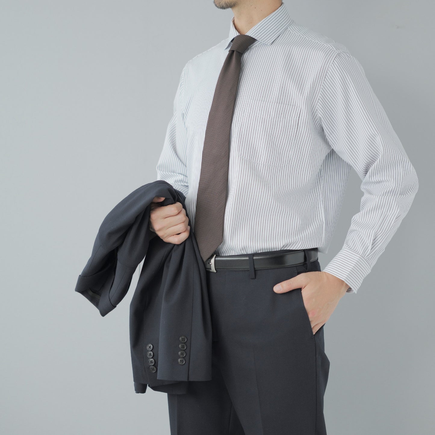 ストライプ BD / ワイド ドレスシャツ