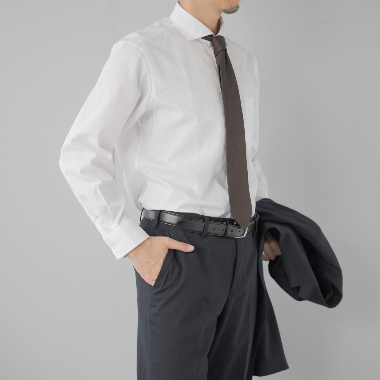 ストライプ BD / ワイド ドレスシャツ