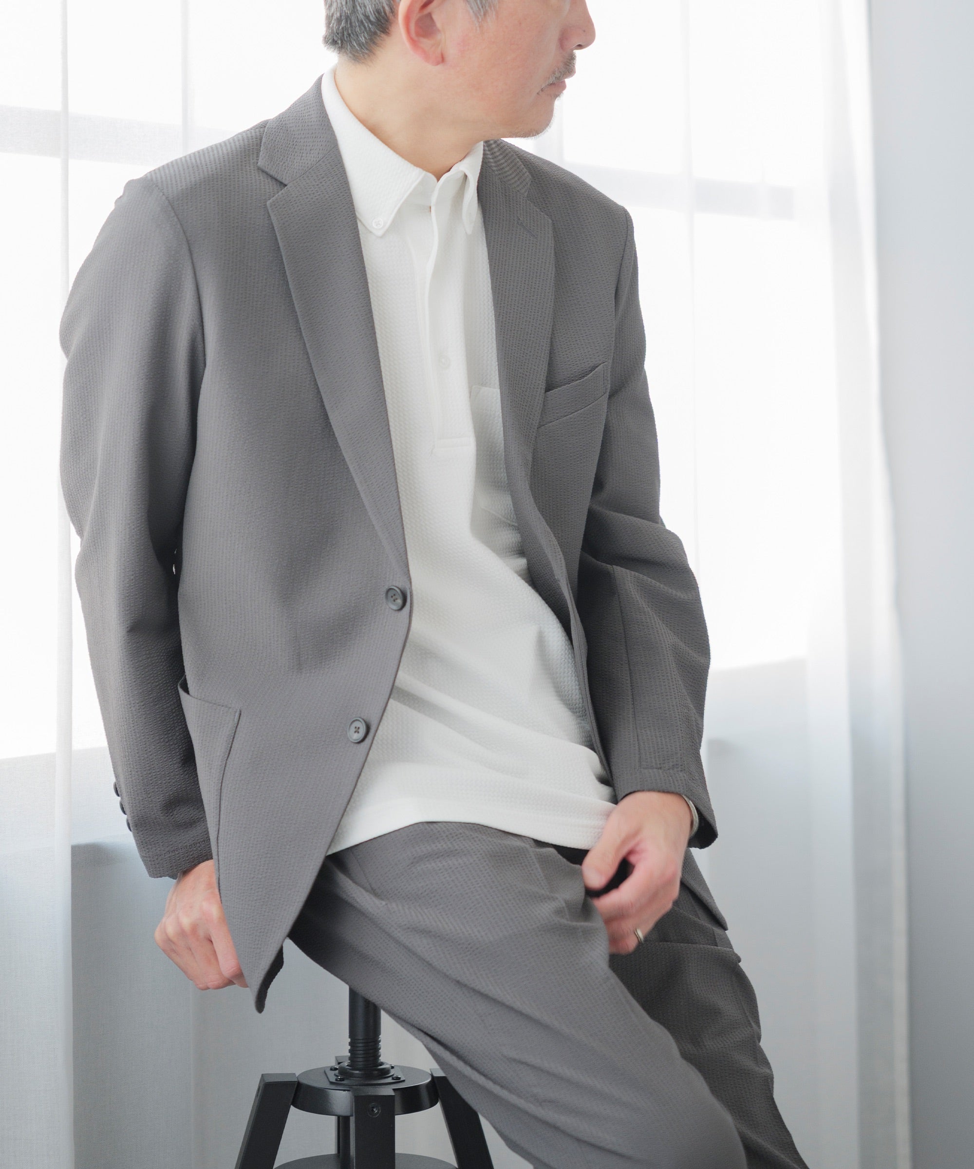 AWC] シアサッカー サマーセットアップ - AWC active worker