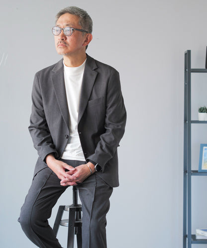 【renewal】.tailored ウールライク セットアップ