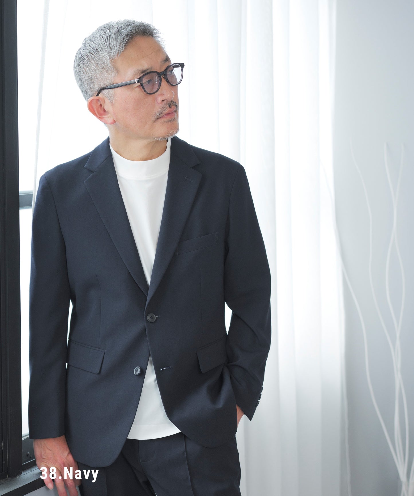 【renewal】.tailored ウールライク セットアップ