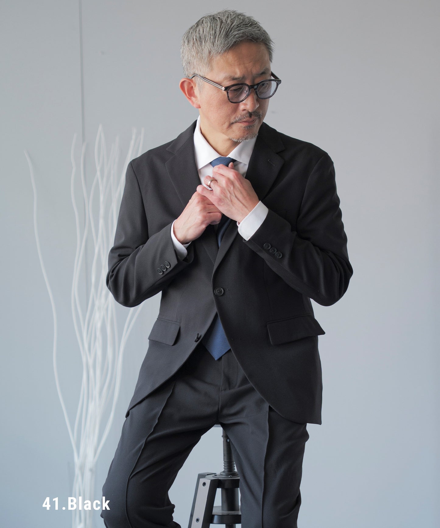 【renewal】.tailored ウールライク セットアップ