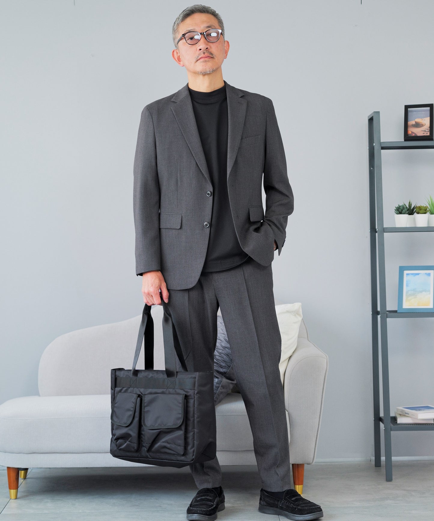 【renewal】.tailored ウールライク セットアップ