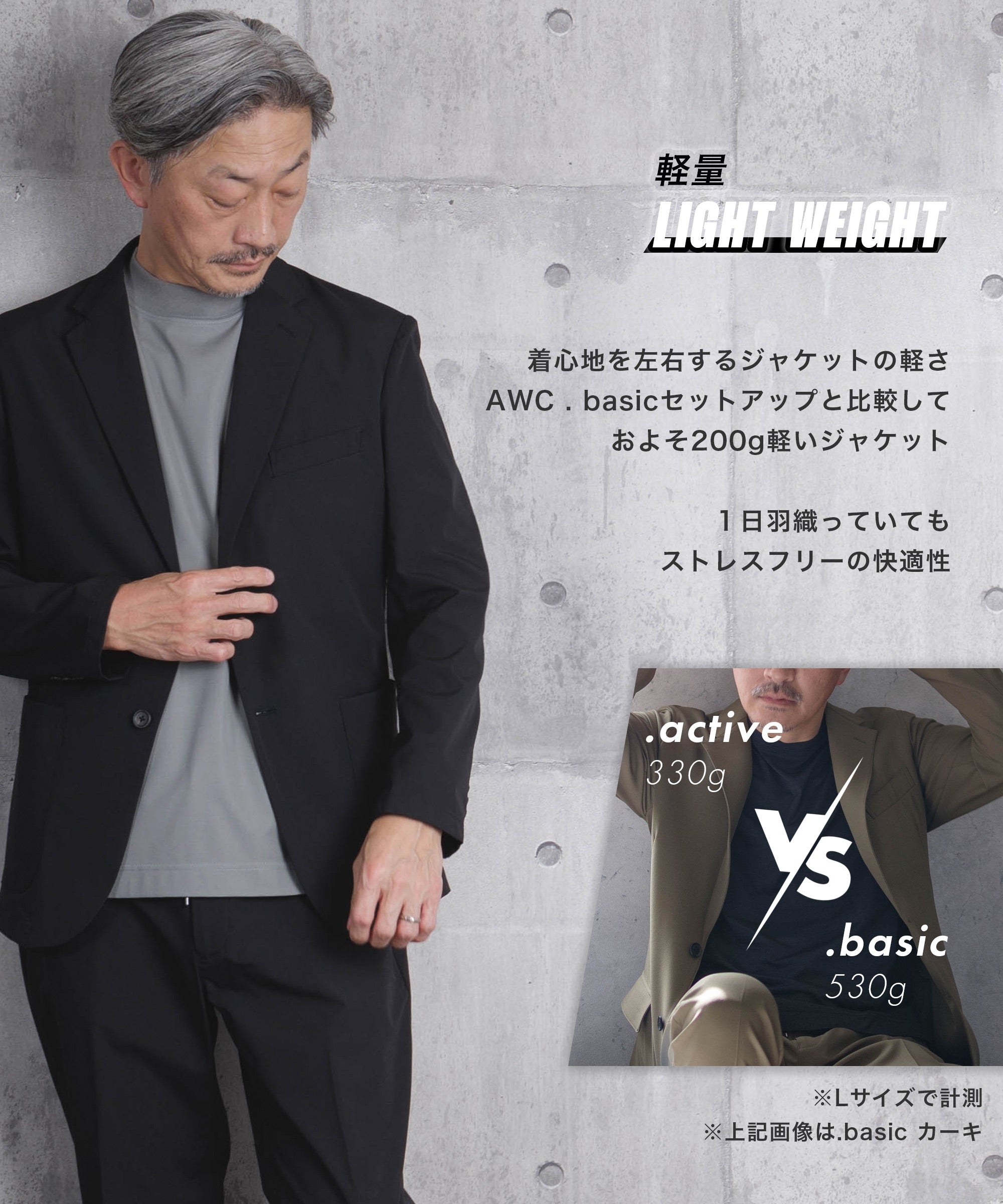AWC] .active セットアップスーツ - AWC | active worker