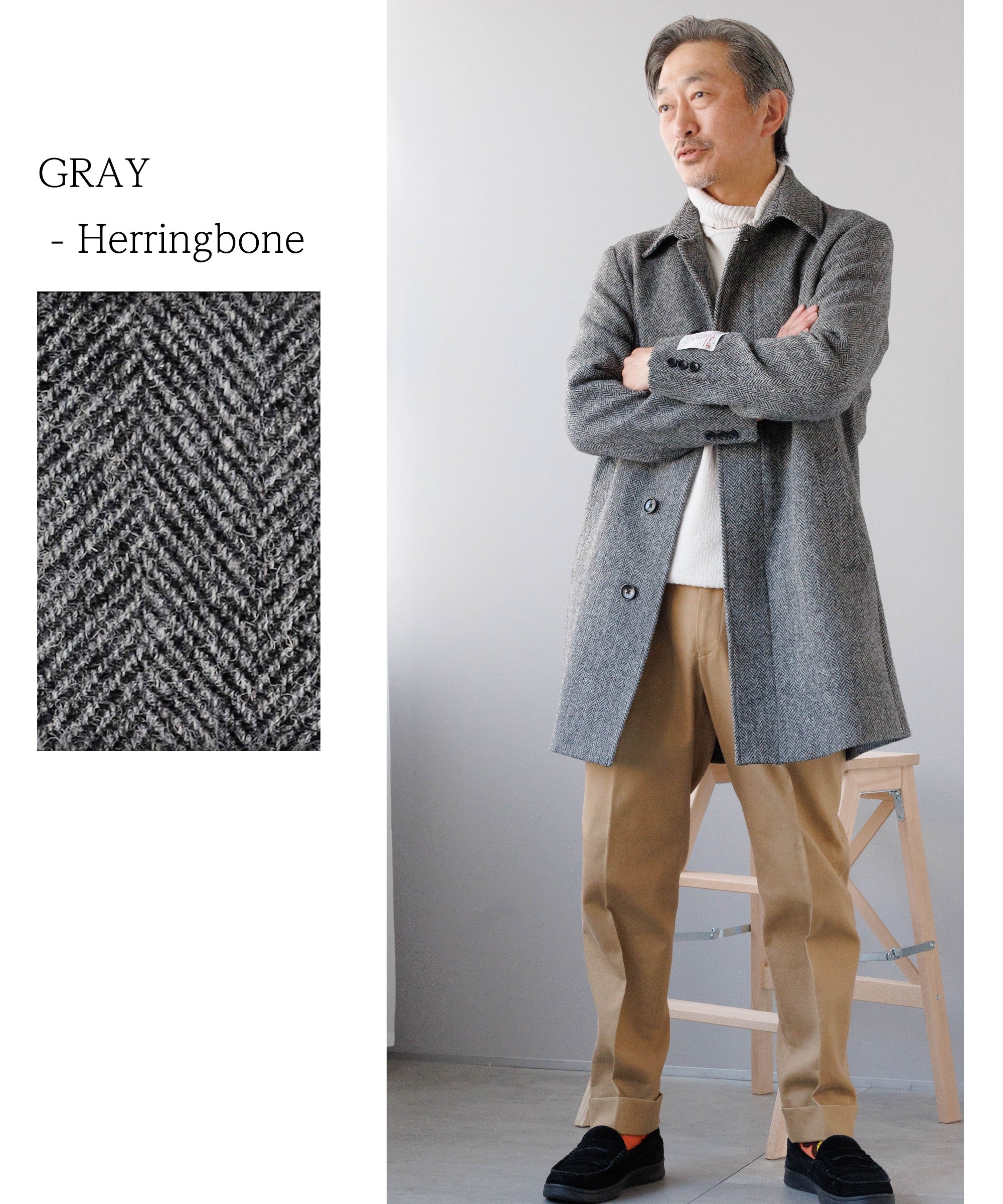 Harris Tweed ハリスツイード ステンカラー コート HARRIS TWEED ] ツイードステンカラーコート – AWC │ active