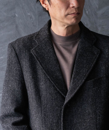 HARRIS TWEED ] ツイードチェスターコート – AWC │ active worker  