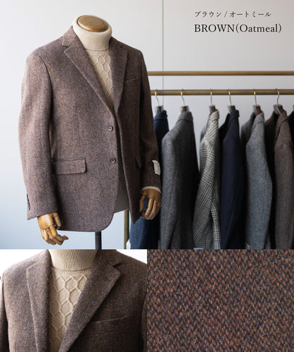 [ HARRIS TWEED ] ツイードテーラードジャケット