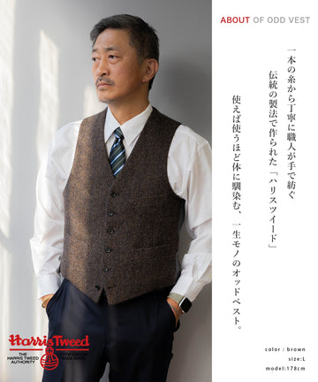 HARRIS TWEED ] ハリスツイード オッドベスト – AWC │ active worker 