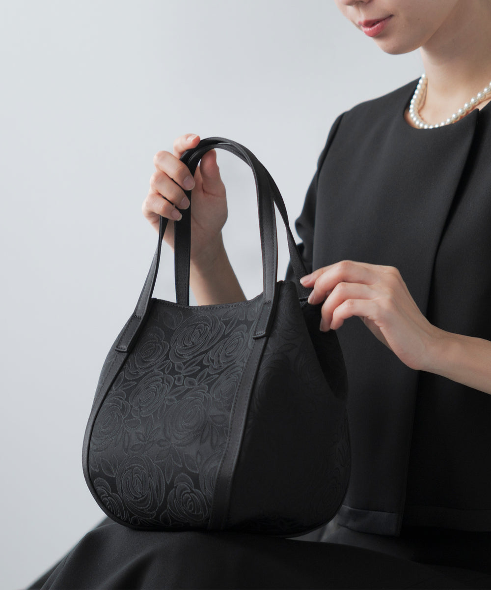 花柄ジャガード織 フォーマルバッグ