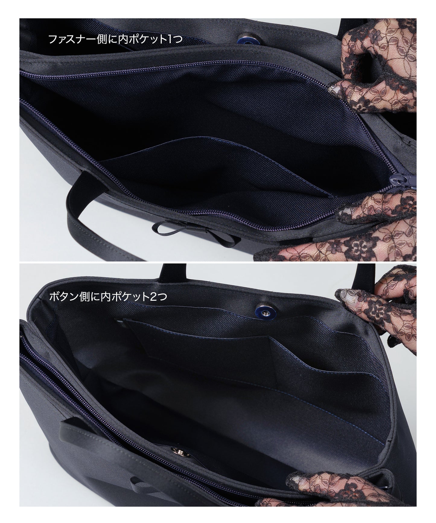 お受験対応 リボントートバッグ