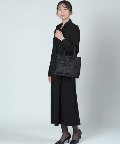 花柄ジャガード織 フォーマルトートバッグ