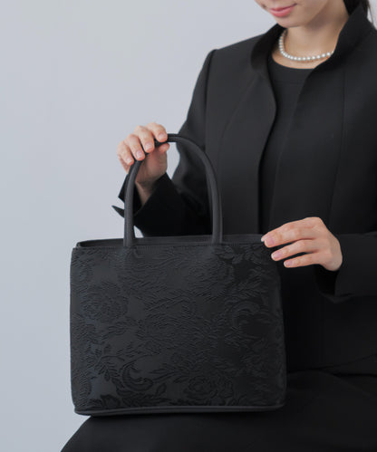 花柄ジャガード織 フォーマルトートバッグ