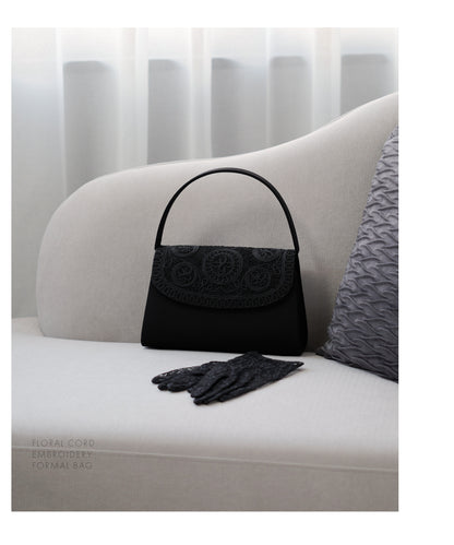 花柄 コード刺繍 フォーマルバッグ