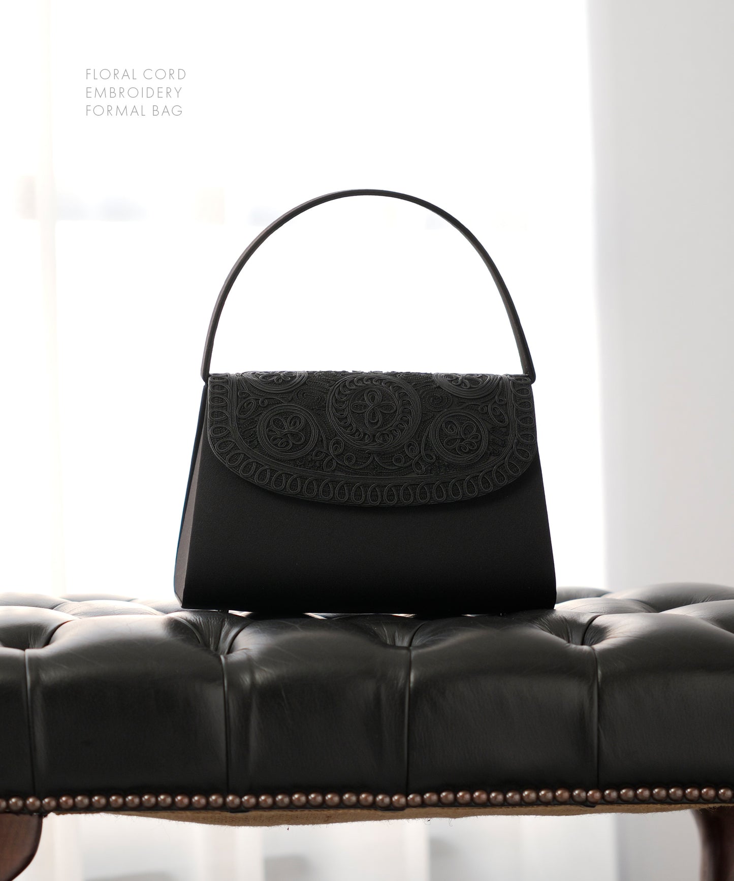 花柄 コード刺繍 フォーマルバッグ