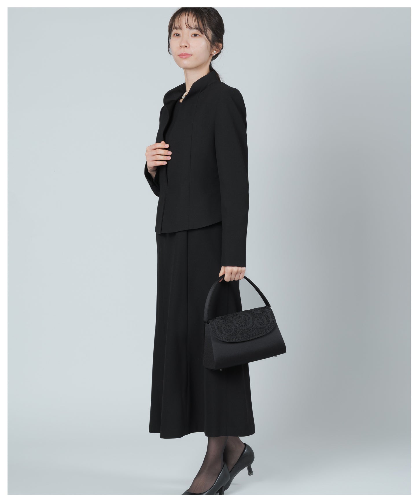 花柄 コード刺繍 フォーマルバッグ