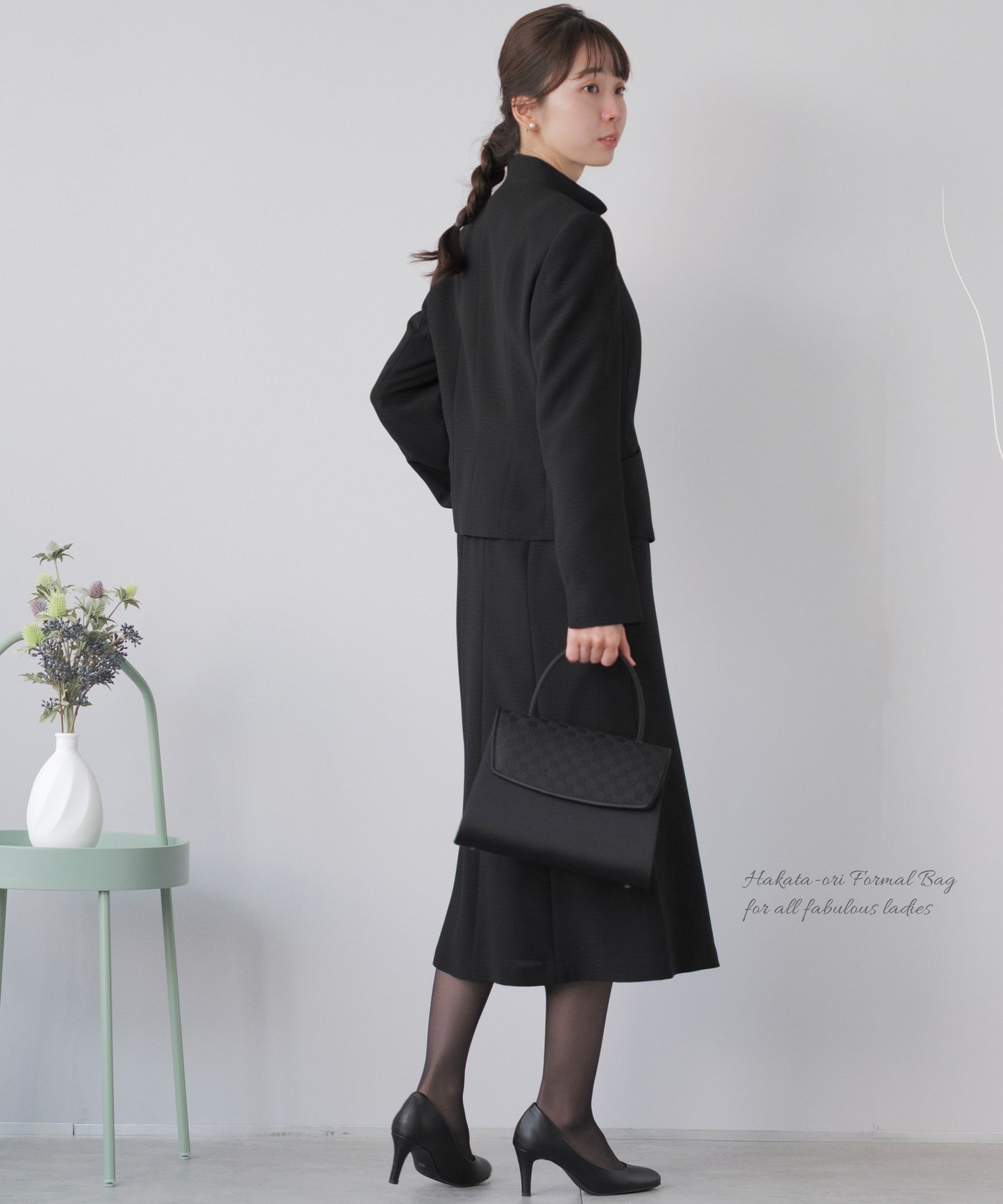 博多織 市松模様 フォーマルバッグ